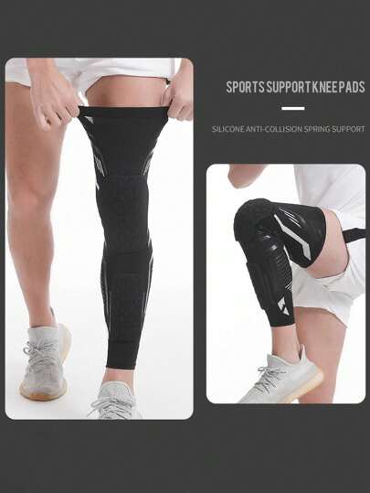 قطعة واحدة من معدات الحماية الجديدة للصيف للرياضة والياقة البدنية بالإصدار الموسع ، وقاية الركبة المضادة للاصطدام للدراجات الهوائية وكرة السلة و كرة القدم ،غطاء وقاية الساق المانع للانزلاق، معدات حماية الركبة القابلة للتنفس تحت الضغط