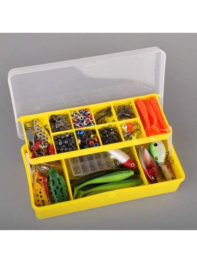 OPQ صندوق أدوات صيد السمك ،صندوق تخزين كبير الحجم متعدد الطبقات لملحقات الصيد بالطُعم