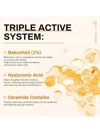 سيروم لبشرة النساء والرجال- بديل الريتينول 1% بكوشيول + حمض الهيالورونيك + معقد السيراميد، مضاد للشيخوخة والتلوث، ترطيب لمدة 24 ساعة وإصلاح الحاجز الجلدي، معتمد حلال، صيغة نباتية غير دهنية (30مل)