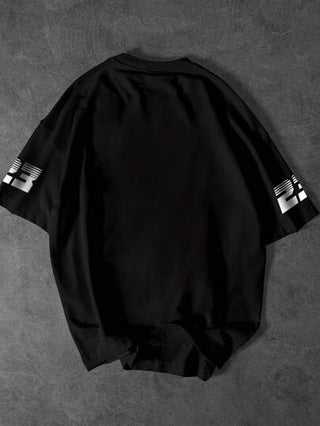 قميص T قصير الأكمام للمراهقين بطباعة رسومات رياضية بخط رسائل التلاميذ بطراز كلية