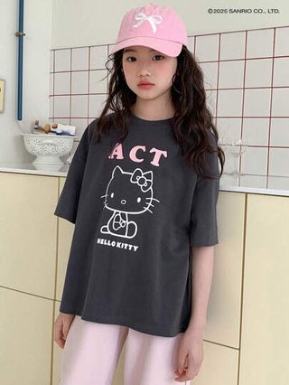 تيشيرتات بناتي DAZY HELLO KITTY | DAZY تي شيرت كم قصير بطباعة جرافيك قطني، للفتيات المراهقات، ربيع/صيف