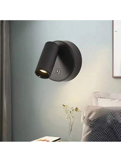 قطعة واحدة ضوء ليلي دوار، بقوة USB، بطارية قابلة للشحن، مصباح قراءة مغناطيسي LED، إضاءة تعتيم باللمس، مناسب لغرفة النوم والسرير والخزانة والمعيشة والمكتب والديكور والأعياد والهدايا المثالية