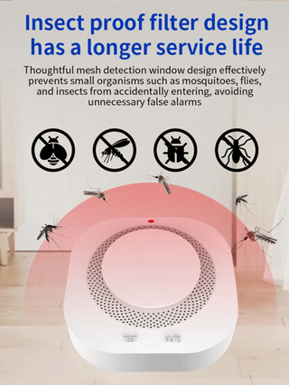 جهاز كشف الدخان اللاسلكي 85ديسيبل مع ضوء إنذار LED ، حساس دخان و حريق ، تحذير لبطارية منخفضة ، زر اختبار/كتم الصوت ، تركيب سهل ، مناسب للمنازل والمستودعات والفنادق والمصانع والمباني التجارية والمكاتب ومراكز التسوق لحماية من الحريق