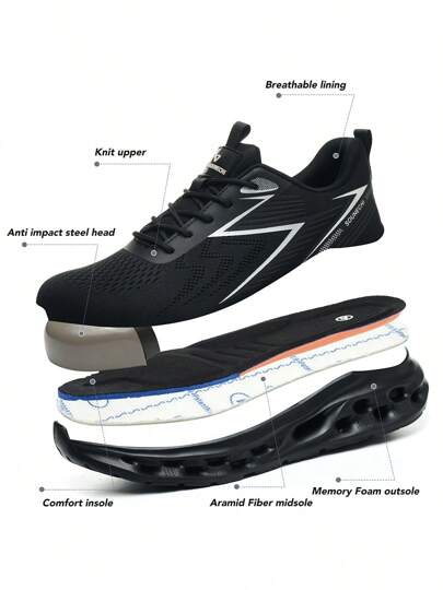 أحذية سلامة ثقيلة الوزن للرجال والنساء ، أحذية عمل مريحة مانعة للانزلاق ، أحذية ركوب من مركب لا يمكن تدميرها ذات أطراف معدنية