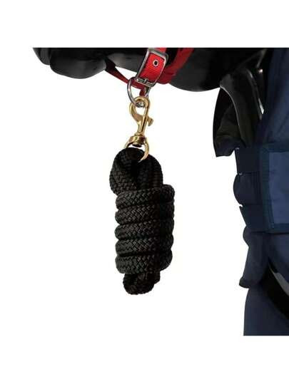 حبل قيادة الحصان مزدوج الضفيرة من النايلون، حبل قيادة الحصان، مع خطاف آمان