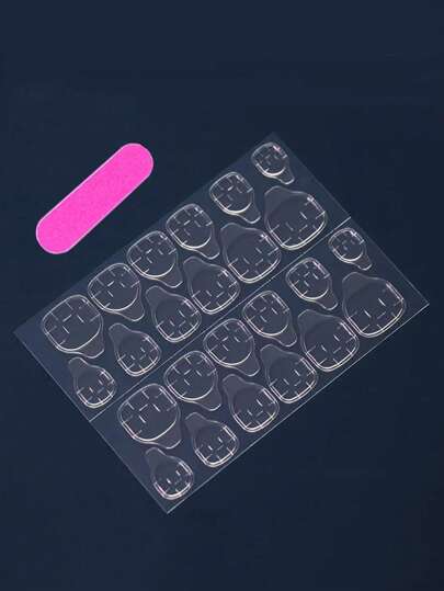 24 قطعة أظافر جميلة قصيرة بنقوش أزهار بيضاء لطيفة وحلوة، أظافر وهمية مستعدة للتركيب باستخدام غراء جيلي، مع مِلمعة أظافر