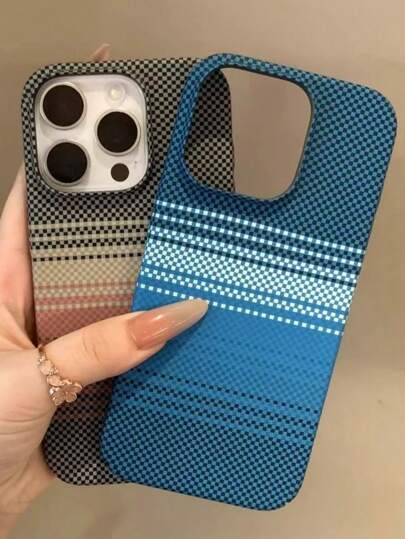 غطاء هاتف حماية صدمات من ألياف الكربون الفاخرة متوافق مع أجهزة iPhone16 14 Pro 13 12 15 Pro Max، طبقة خلفية صلبة، أغطية واقية