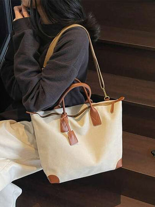 حقيبة يد كبيرة السعة للنساء، حقيبة قماشية نايلون موضة، حقيبة كتف مناسبة للأمهات والتنقل اليومي