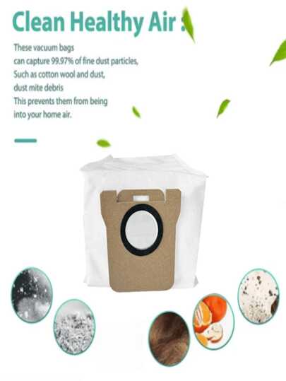 أكياس الغبار الحقيقية عالية الجودة لروبوت التنظيف Mijia Omni 1S 2 C102CN، B101CN، B116، X10+، X20+ S20+ Plus B108GL/ S10+ Plus B105 M30 D102 / X20 Pro D102GL / X20 Max D109GL M30S D103CN M40 D110CN Dreame Bot S10 S20 Pro، X10 L10s Ultra / S10 Pro L20 Ultr