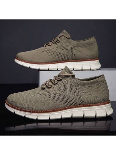 أحذية رياضية خفيفة الوزن تنفس من الشبكة سهلة الارتداء للرجال، أحذية كاجوال مريحة من نوع لوفر للشباب