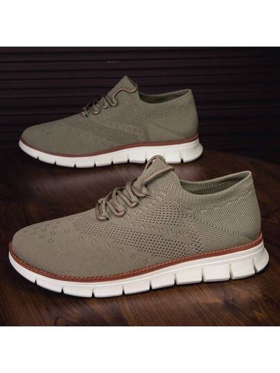 أحذية رياضية خفيفة الوزن تنفس من الشبكة سهلة الارتداء للرجال، أحذية كاجوال مريحة من نوع لوفر للشباب