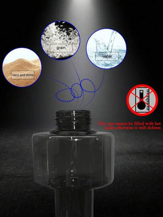 1 قطعة زجاجة مياه رياضية إبداعية سعة 550 مل على شكل دمبل، زجاجة مياه دمبل قابلة للفصل، زجاجة مياه دمبل قابلة للإنشاء المحمولة لتدريب القوة، كوب بلاستيك دمبل رياضي لياقة بدنية، زجاجة مياه دمبل إبداعية محكمة الغلق