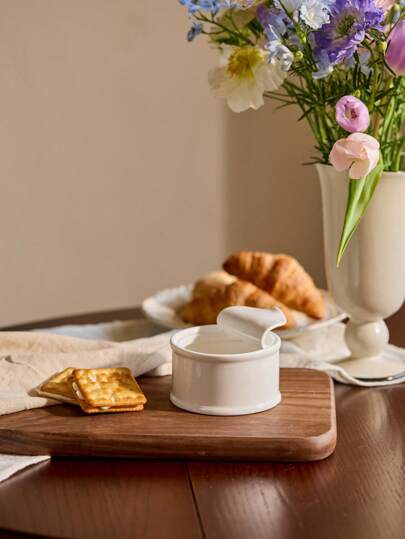 Cirelle 1 قطعة طقم خزفي إبداعي على شكل علبة - صحون حلويات و أطباق صوص آمنة للميكروويف بطبعات زجاجية ، أطقم مطاعم وفنادق مع تعبئة ، هدية لرأس السنة ، عيد الأم ، عيد الميلاد ، توريدات المطبخ ، استخدام الحفلات ، تناول العشاء العائلي ، استخدام الشاي بعد...