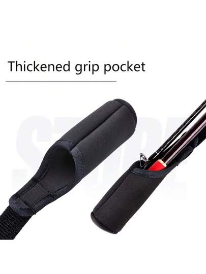 غطاء واقي قابل للتعديل لقضيب الصيد ، حزام ظهر متعدد الوظائف لقضيب الصيد المحمول