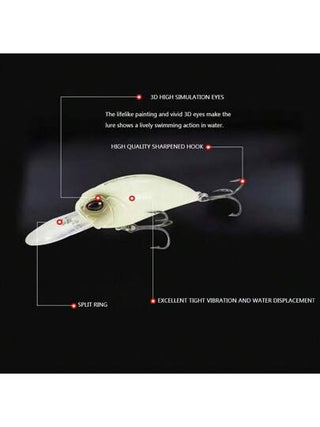 Topline Tackle طعم صيد السمك الاصطناعي الهارد كرانكبيت 2 حبة 87 ملم 15.5 جرام، طاعم سمك للأعماق ببطء ،معدات صيد السمك لطعوم التهيز والتزعزع، للأماكن المائية المالحة