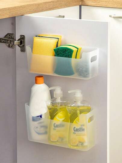 قطعة واحدة من صندوق تخزين جداري للمطبخ، صندوق تخزين خزانة للمنزل، رف تخزين مطبخ أبيض، صندوق تخزين باب الخزانة غير مثقوب من الداخل، رف تخزين للحمام، مناسب للمطبخ والحمام والغرفة والمكتب، مستلزمات المطبخ، منظم المطبخ، أجهزة المطبخ، ملحقات المطبخ