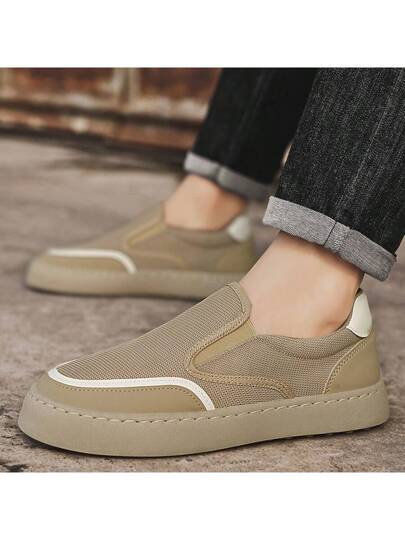 حذاء رياضي لشتاء/ربيع 2025 للرجال، قابل للتنفس من نسيج الشبكة، ذو بطانة سميكة، كاجوال مريحة للخارج وركض، أحذية رياضية خفيفة قابلة للتنفس، وأحذية كورية عصرية للشارع، أحذية سهلة الارتداء