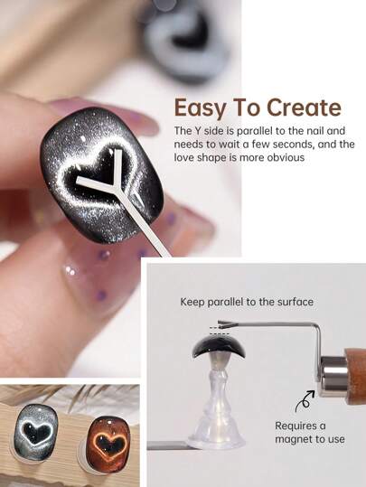 1 قطعة /2 قطع مغانط قوية 4 في 1 لأظافر القط مع أسلاك حديدية، أدوات متعددة الوظائف لطلاء الأظافر بالجل باستخدام الأشعة فوق البنفسجية، أدوات مانيكير منزلية أو للصالون، أدوات DIY والإكسسوارات