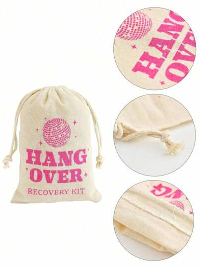 6 أكياس/ 2 أكياس جوت، أكياس حلوى/وجبات خفيفة، أكياس هدايا، مجموعة إغاثة متلازمة الпохмелье، أكياس جوت وأكياس تغليف طوارئ لحفلات العزوبية