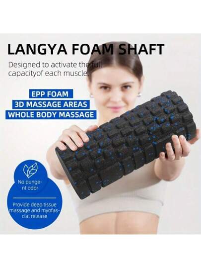 بكرة إسفنجية واحدة - مجموعة تدليك كاملة للجسم بتصميم ثلاثي الأبعاد لتخفيف آلام الأنسجة العميقة والعضلات اللفافية - مثالية للظهر والقدمين والمعصمين والفخذين - مثالية لمحبي اليوجا والبيلاتس واللياقة البدنية، بكرة لياقة بدنية | تصميم مريح | بدون رائحة نفاذة