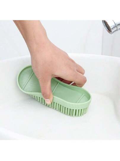 قطعة واحدة من فرشاة التنظيف للخيول من السيليكون، مصنوعة من مادة البوليبروبيلين ، خفيفة الوزن وقابلة للحمل، مناسبة لرعاية وتنظيف فراء الخيول والبشرة الحساسة