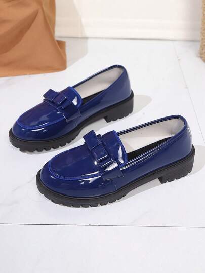 أحذية أوكسفورد حريمي حذاء فلات للنساء عتيق الطراز بكعب سميك ومزين بفيونكة ، نعل مضاد للانزلاق مريح وملائم ، بتصميم كاجوال وأنيق من طراز ريترو عصري