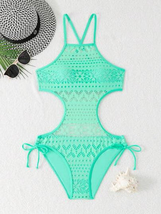 مايوه حريمي قطعة واحدة بدلة سباحة قطعة واحدة بطراز بوهو شيك موديل 2025، تصميم خصر مرن لرشاقة وجاذبية الشكل