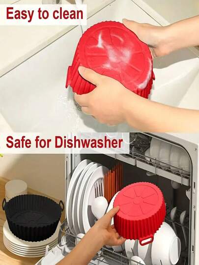 قطعة واحدة من حصيرة القلاية الهوائية قابلة للطي وإعادة الاستخدام، من مادة السيليكون، حصيرة صفيحة الفرن