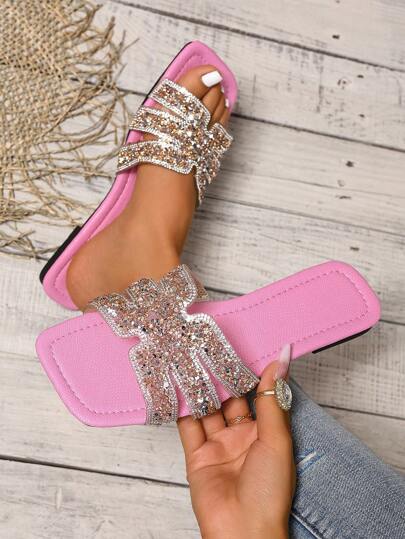 نعال صنادل نسائية كاجوال لموسم الربيع/الصيف، بكعب منخفض مريح، مقدمة مستديرة، صنادل بحرية قابلة للارتداء من غير حاجة لشد، متعددة الاستخدامات