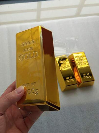 قطعة واحدة من آجر ذهبي زائف،ديكور منزلي من البلاستيك،ديكور أعياد