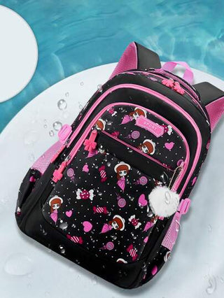 حقيبة ظهر خفيفة مضادة للسقوط للأطفال، حقيبة مدرسية لطالبات المراهقات، حقيبة ظهر لحاسوب 15.6 بوصة مزينة بكرة لكراسي، حقيبة ظهر للسفر اليومي، هدية عودة إلى المدرسة، حقيبة ظهر كرتونية خفيفة مع أشرطة قابلة للتعديل للأولاد والبنات، مناسبة لطلاب المدارس الابتدا