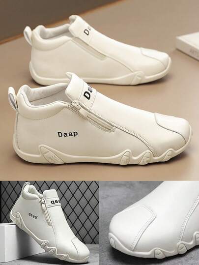 بوت رياضية كاجوال من الجلد للرجال موديل جديد، مزودة بسحاب جانبي، تصميم أنيق ومريح، من علامة تجارية داب، بوت رياضية كاجوال عالية الظهر نمط أرستقراطي، بوت جلدية رسمية عصرية، بوت بوت خفيفة الوزن، بوت خمسة أصابع