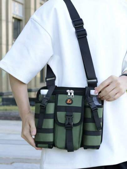 حقيبة صدر بكاجي مائي ظهر للنشاطات الخارجية مع حمالة زجاجة مياه ، حقيبة ظهر صغيرة لرياضة الدراجات والرحلات