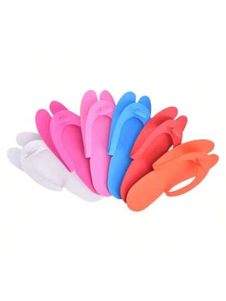 1/12/20 زوج عشوائي الألوان من النعال الرغوية القابلة للاستخدام مرة واحدة لبديكير صالون السبا، صندل قلابات للقدم