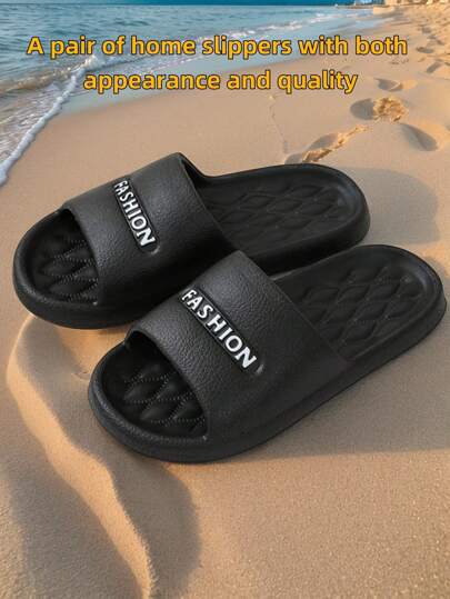 نعال صيفية داخلية للرجال, بطبعة أسلوبية خفيفة الوزن, مصنوعة من مادة الايفا المسطحة منزلقة ولا رائحة لها, نعال شاطئ للرجال والنساء