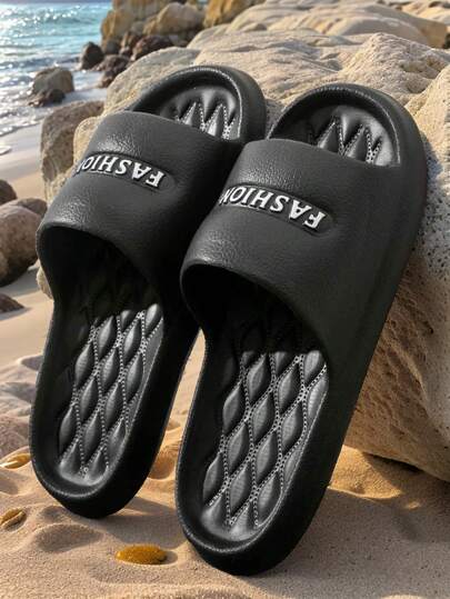 نعال صيفية داخلية للرجال, بطبعة أسلوبية خفيفة الوزن, مصنوعة من مادة الايفا المسطحة منزلقة ولا رائحة لها, نعال شاطئ للرجال والنساء