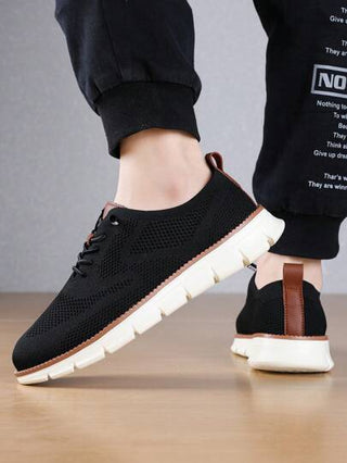 أحذية رياضية كاجوال قابلة للانزلاق للرجال، من قماش الشبك المنفذ للهواء، أحذية كانفاس كاجوال عدم الانزلاق مناسبة للمراهقين والشباب، للربيع والخريف