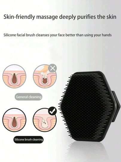 2 حبة فرشاة تنظيف سيليكون للوجه للرجال، فرشاة تنظيف/تدليك/اللحية/الاستحمام، لتنظيف لحى الرجال وغسل الوجه، استخدام منزلي يومي/فرشاة تنظيف محمولة للسفر