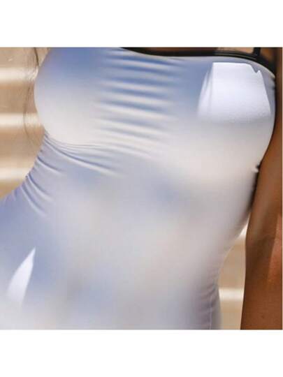 مايوه حريمي قطعة واحدة بدلة سباحة موضة بسيطة للنساء للصيف والعطلات الشاطئية