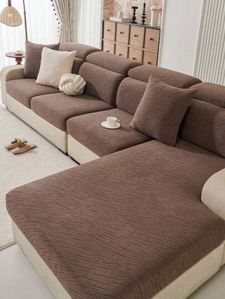 قطعة واحدة قماش مخمل مرن غطاء أريكة، أسلوب حديث بسيط، مانع الانزلاق للاستخدام على مدار السنة، قابل للغسل في الغسالة، مناسب لأريكة ذات 1/2/3/4 مقاعد وركن L-شكل، ديكور المنزل