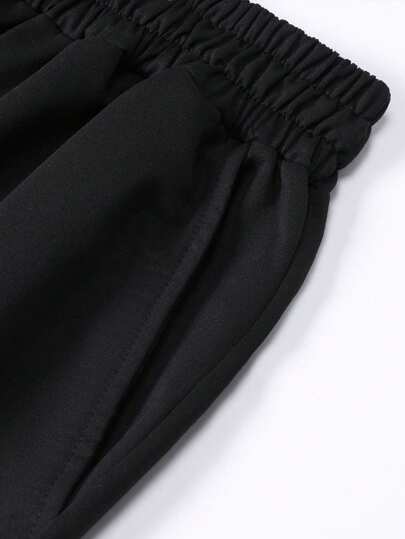 شورت كاجوال رجالي متناسق الحجم بخصر مرن, طبعة جرافيتي شخصية، تصميم أساسي، جيوب، خصر مرن، مناسب للاستخدام اليومي في الأماكن المفتوحة، هدية للزوج/الصديق