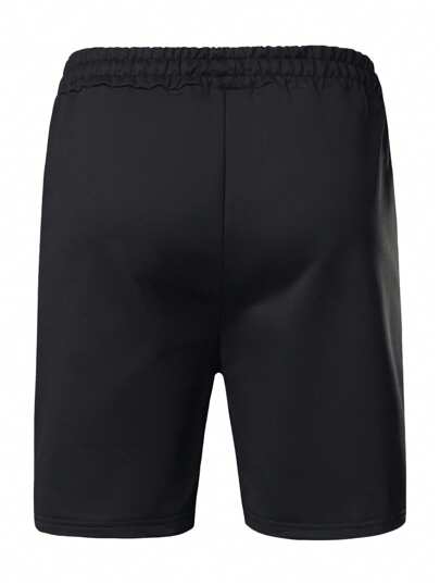 قصيرة رياضية كاجوال ذات خصر مرن وجيوب مطبوعة بطراز الغرافيتي الأمريكي الأساسي بتصميم عادي مناسبة للارتداء اليومي والخارجي، هدية للأزواج والأصدقاء الذكور