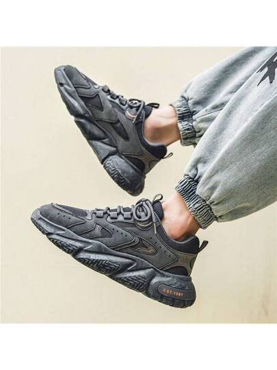 أحذية رياضية كاجوال متنوعة للرجال للربيع، أحذية رياضية ضخمة وبأسلوب رياضي