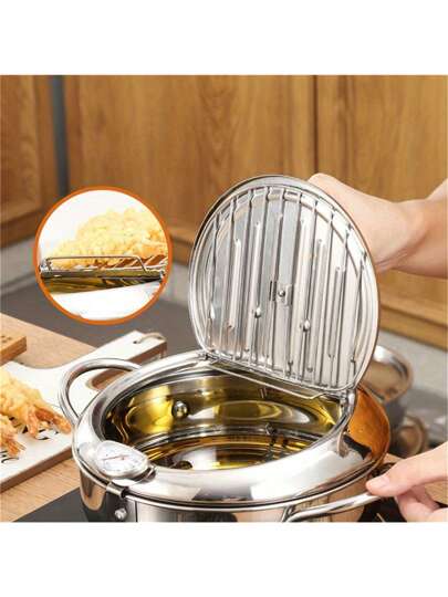 قطعة واحدة مقلاة السمسم العميقة، مقلاة منزلية صغيرة، مقلاة غاز عميقة ذات درجة حرارة قابلة للتحكم مصنوعة من الفولاذ المقاوم للصدأ واقتصادية في الوقود