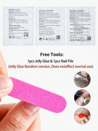 أظافر بيبي بومر 24 قطعة ذات طراز لوز طويل بتلوين أبيض فرنسي، أظافر صناعية لازجة سهلة التثبيت بأحجام مثالية، متضمنة غراء هلامي وملف أظافر، للنساء والفتيات للاستخدام اليومي للعمل والدراسة والحفلات