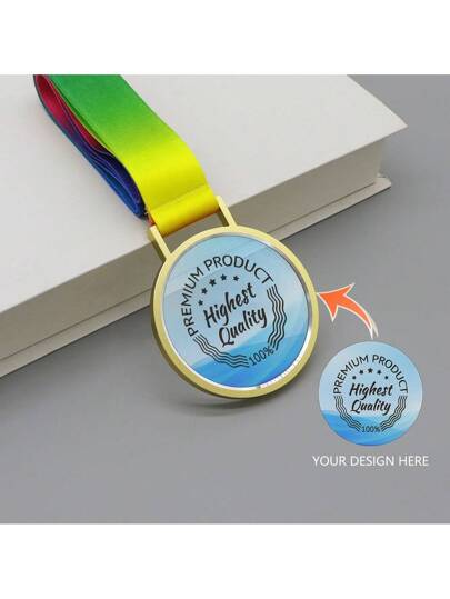 قطعة واحدة ميدالية معدنية مخصصة، جائزة مسابقة رياضية فارغة قابلة للتخصيص ذهبية أو فضية أو برونزية، لوحة معلقة ، ميدالية تذكارية لسباق العدو