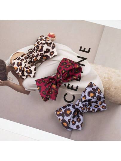 زوج جديد من أحذية موضة الفهد الكلاسيكية القوس، أحذية زهرة، أحذية مشبك، اكسسوارات زخرفية ملائمة للصنادل والأحذية ذات الكعب العالي والأحذية الألمانية التدريبية والأحذية الكاجوال، خامات مجوهرات DIY مصنوعة يدويًا بدون مشابك