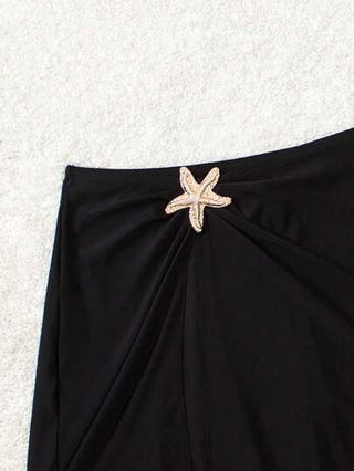 SHEIN Swim Curve ملابس السباحة السفلية للنساء ذوات الحجم الكبير، قطعة واحدة، لون واحد، ملابس شاطئ كاجوال