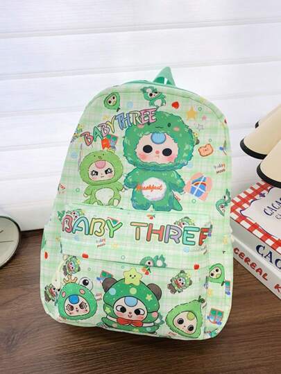 حقيبة ظهر يابانية كرتونية جديدة قطعة واحدة، بتصميم سهل وكاجوال، مزودة بسحاب وأشرطة كتف قابلة للتعديل. مناسبة للمدرسة والسفر. يمكن أن تستوعب بسهولة احتياجات اليوم. هي عنصر متعدد الاستخدامات وموضة مفضلة. مناسبة لجميع الأنماط والمناسبات، وتتميز بقوة التكيف