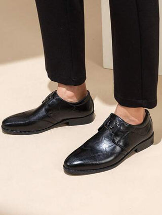 Mioeert أحذية رجالية عصرية للارتداء البيزنس ، مزينة بتصميم حرفي ، مناسبة للتنقل والحفلات والمكتب والمنزل